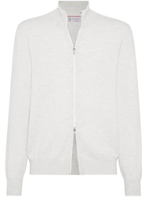 high-neck cashmere cardigan by BRUNELLO CUCINELLI