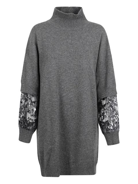 high-neck sequin mini dress by BRUNELLO CUCINELLI