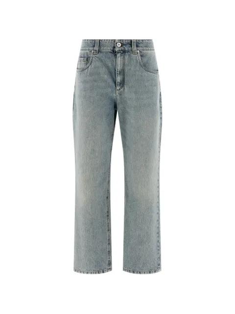 high-waist cotton jeans by BRUNELLO CUCINELLI