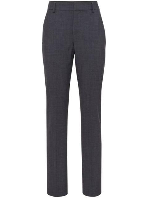 high-waist tapered-leg trousers by BRUNELLO CUCINELLI