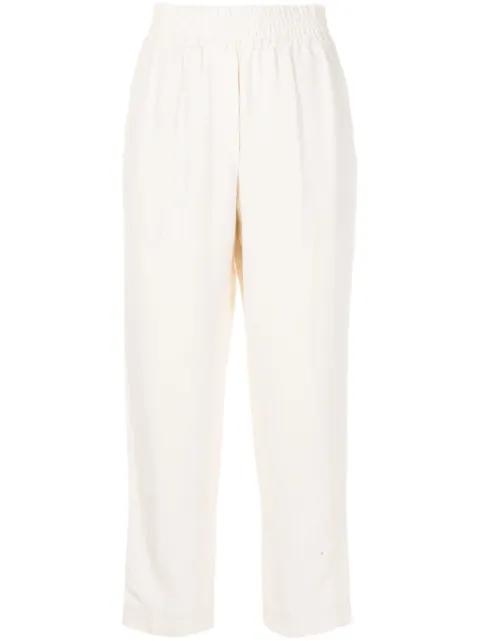 high-waisted linen trousers by BRUNELLO CUCINELLI