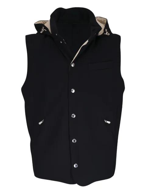 hoodied button vest by BRUNELLO CUCINELLI