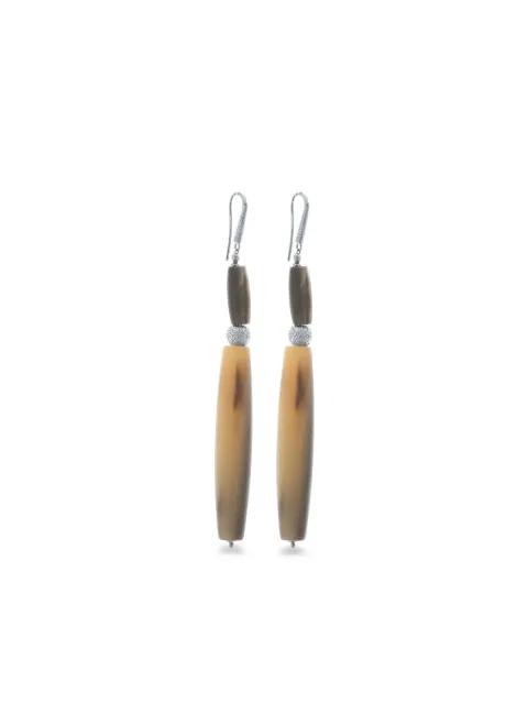 horn drop earrings by BRUNELLO CUCINELLI