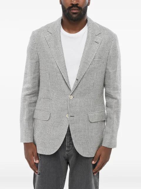 houndstooth-pattern buttoned blazer by BRUNELLO CUCINELLI