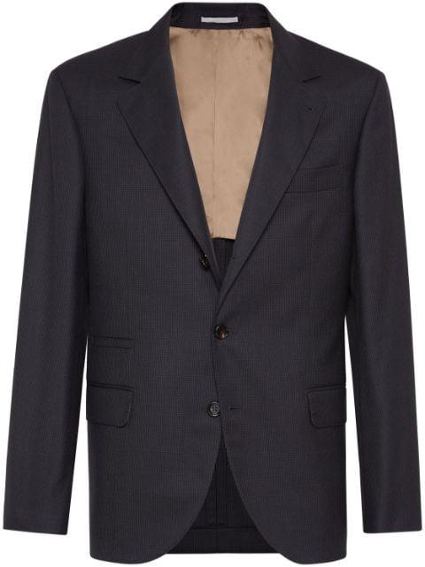 houndstooth virgin-wool blazer by BRUNELLO CUCINELLI