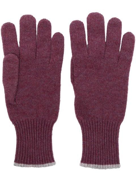 intarsia-knit cashmere gloves by BRUNELLO CUCINELLI
