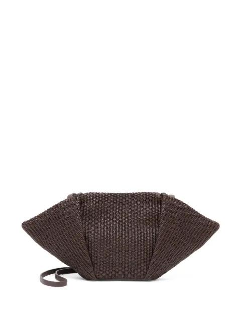 interwoven-design clutch bag by BRUNELLO CUCINELLI