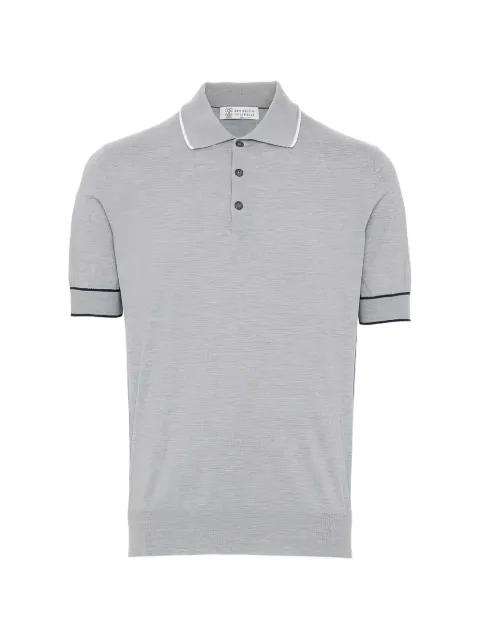 knitted cotton polo shirt by BRUNELLO CUCINELLI