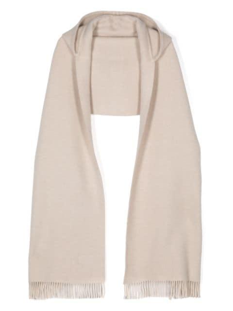 knitted hoodied scarf by BRUNELLO CUCINELLI