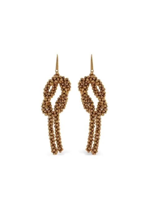 knot-detail drop earrings by BRUNELLO CUCINELLI