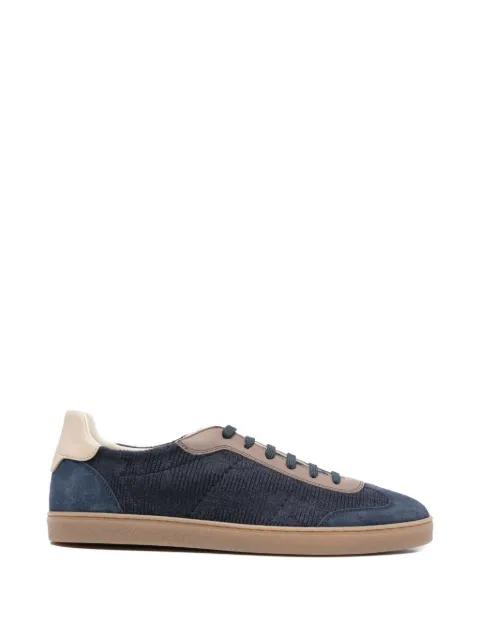 lace-up panelled sneakers by BRUNELLO CUCINELLI