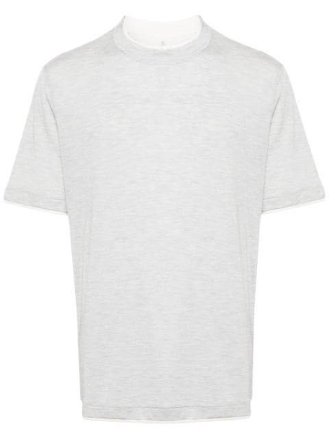 layered cotton T-shirt by BRUNELLO CUCINELLI