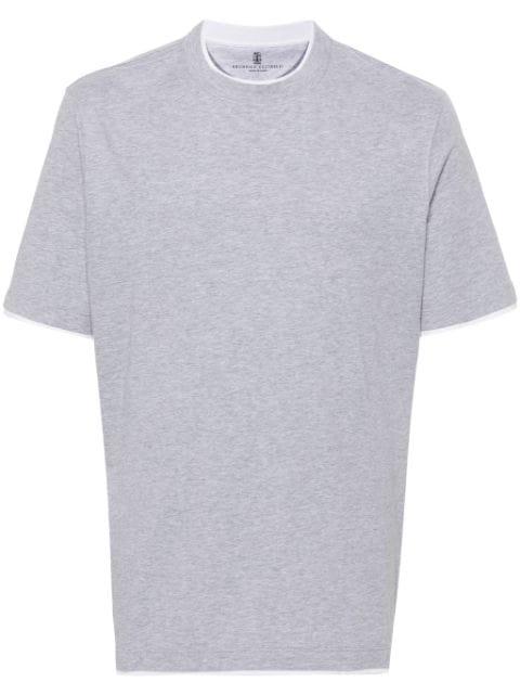 layered cotton T-shirt by BRUNELLO CUCINELLI