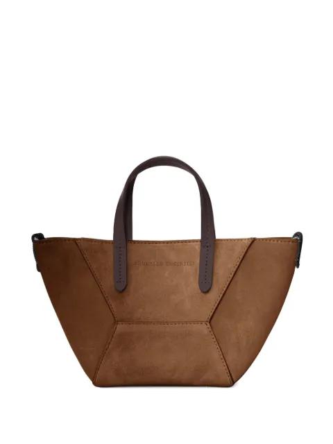 leather panelled tote bag by BRUNELLO CUCINELLI