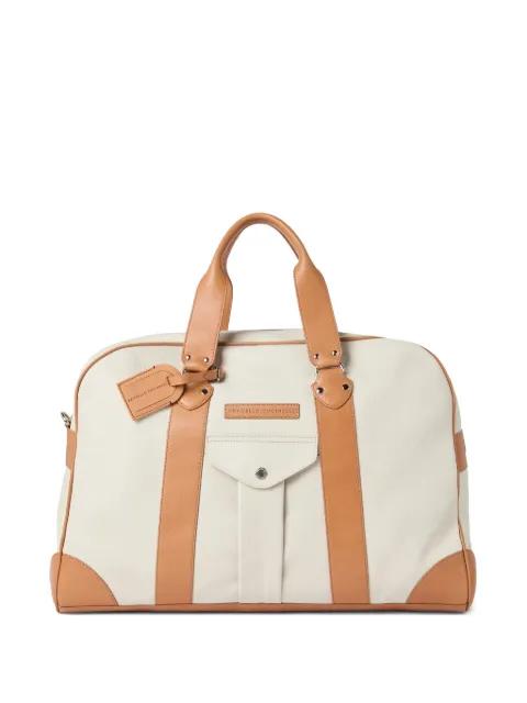 leather-trimmed street bag by BRUNELLO CUCINELLI