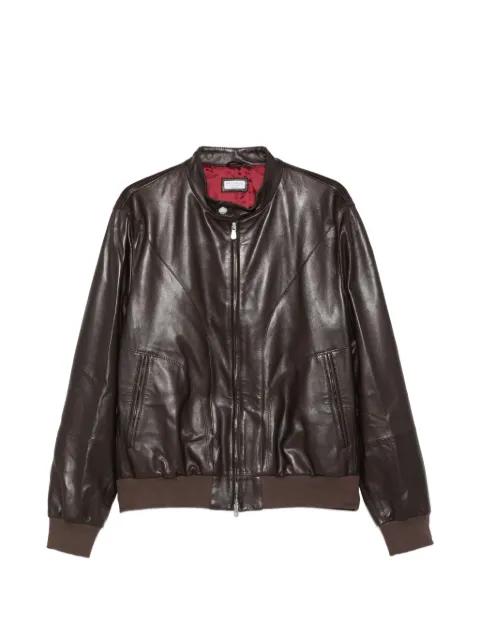 leather zip jacket by BRUNELLO CUCINELLI