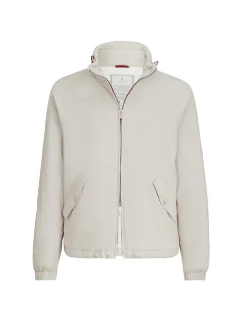 lightweight nylon outerwear jacket with packable hood by BRUNELLO CUCINELLI