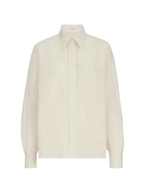 linen and cotton organza shirt by BRUNELLO CUCINELLI