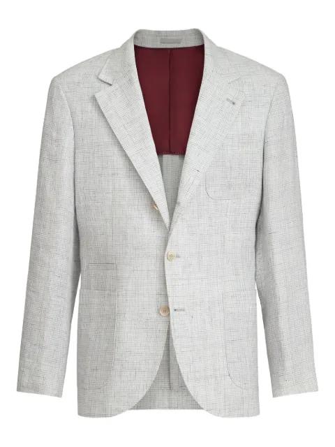 linen patch-pockets blazer by BRUNELLO CUCINELLI