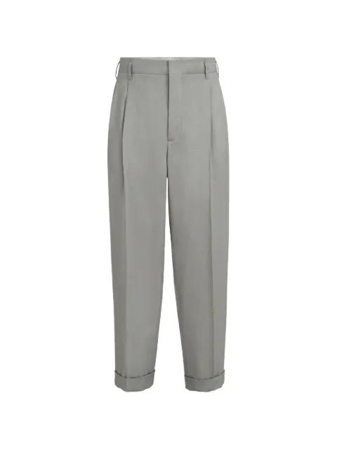 linen, virgin wool and mohair gabardine trousers with double pleats by BRUNELLO CUCINELLI