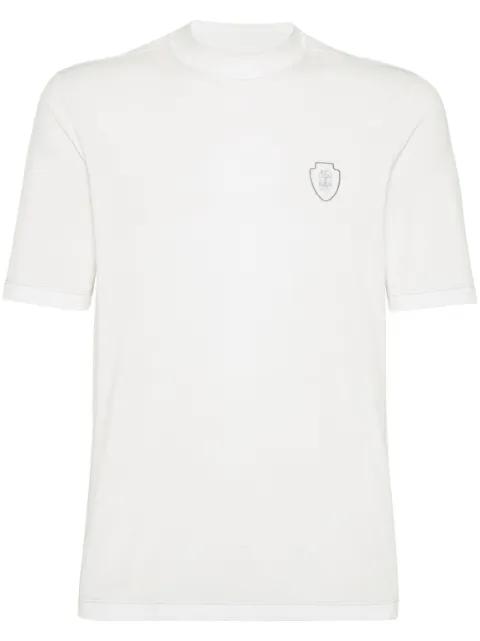 logo-appliqué T-shirt by BRUNELLO CUCINELLI