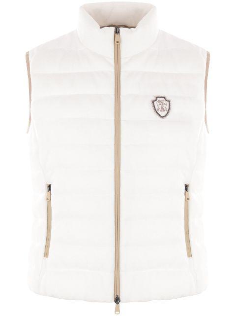 logo-appliqué gilet by BRUNELLO CUCINELLI