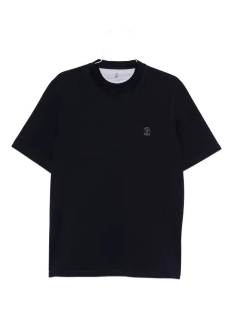 logo-detail crew-neck T-shirt by BRUNELLO CUCINELLI