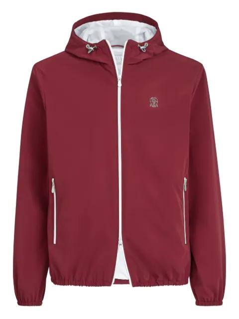 logo-detail hoodied jacket by BRUNELLO CUCINELLI