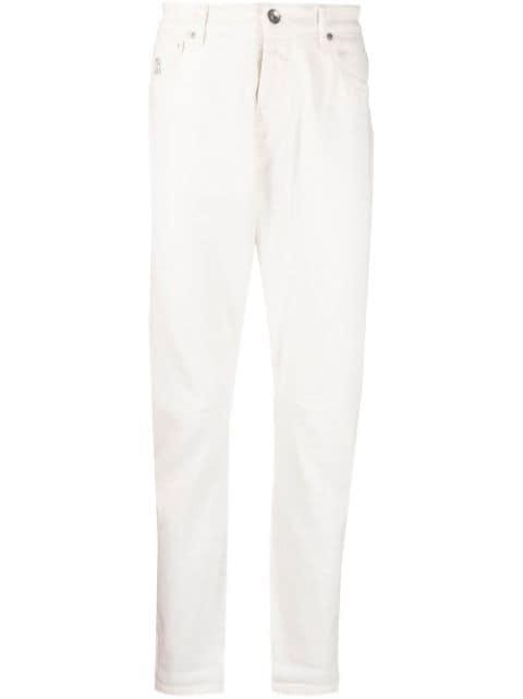 logo-detail straight-leg jeans by BRUNELLO CUCINELLI