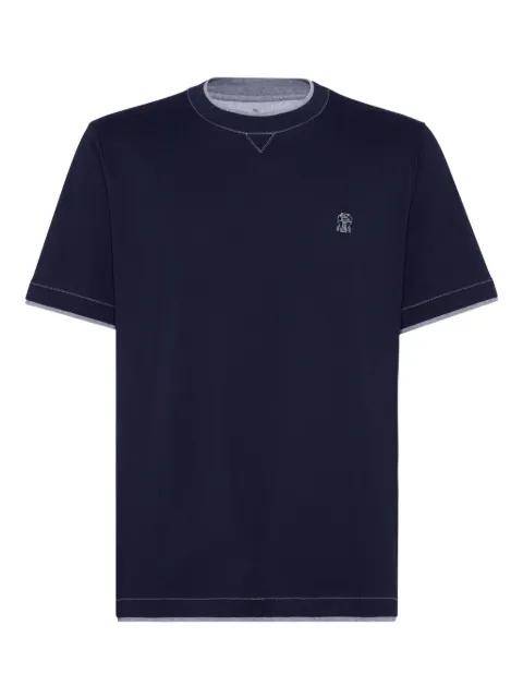 logo-embroidered T-shirt by BRUNELLO CUCINELLI