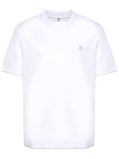 logo-embroidered T-shirt by BRUNELLO CUCINELLI