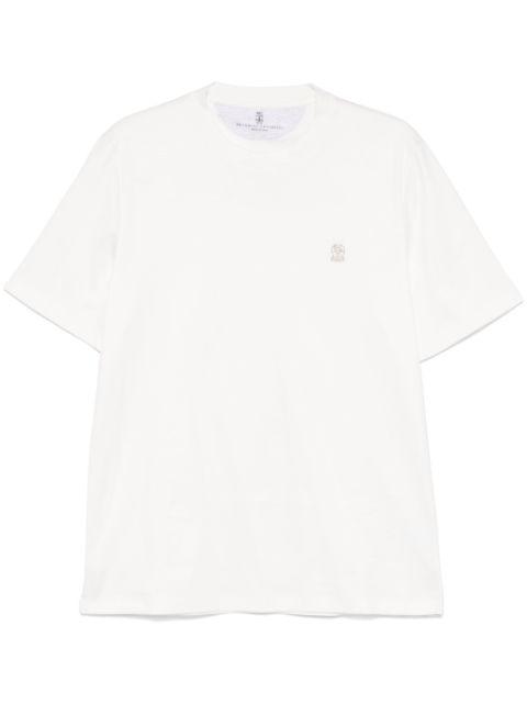 logo-embroidered T-shirt by BRUNELLO CUCINELLI