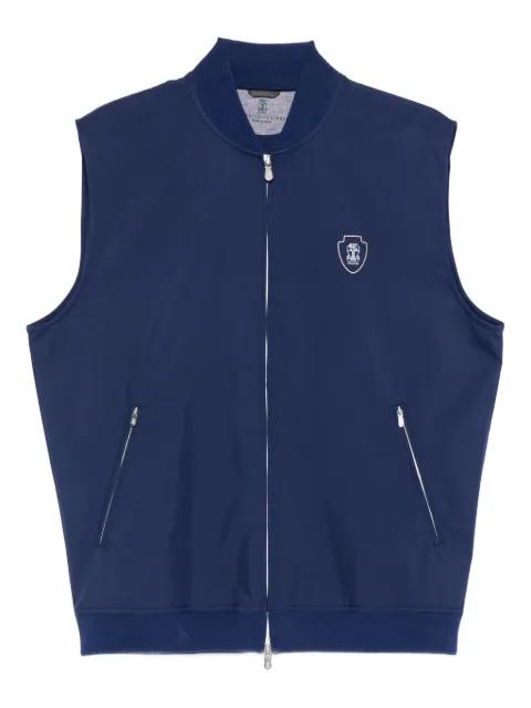 logo-embroidered gilet by BRUNELLO CUCINELLI