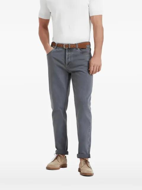 logo-embroidered jeans by BRUNELLO CUCINELLI