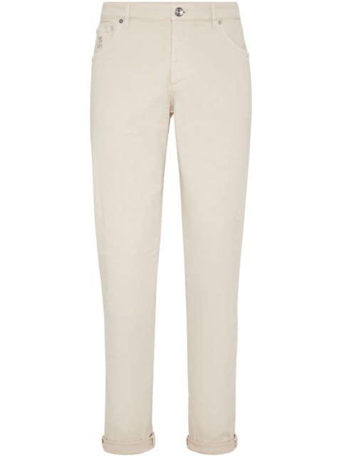 logo-embroidered jeans by BRUNELLO CUCINELLI