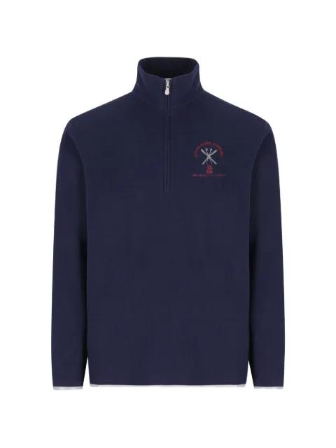 logo-embroidered quarter-zip sweater by BRUNELLO CUCINELLI