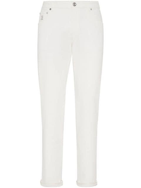 logo-embroidered regular-fit jeans by BRUNELLO CUCINELLI
