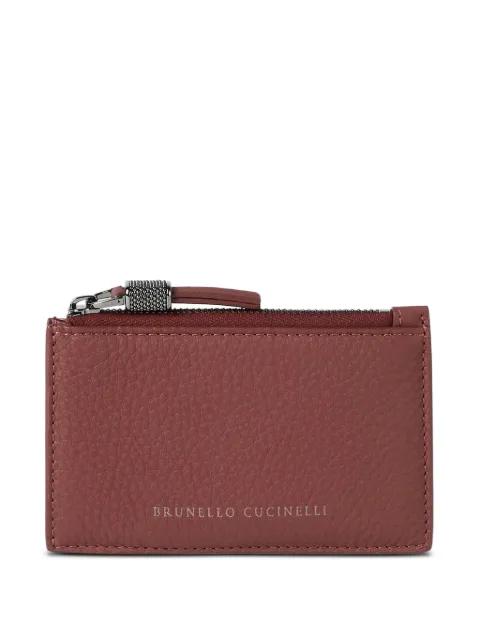 logo leather card holder by BRUNELLO CUCINELLI