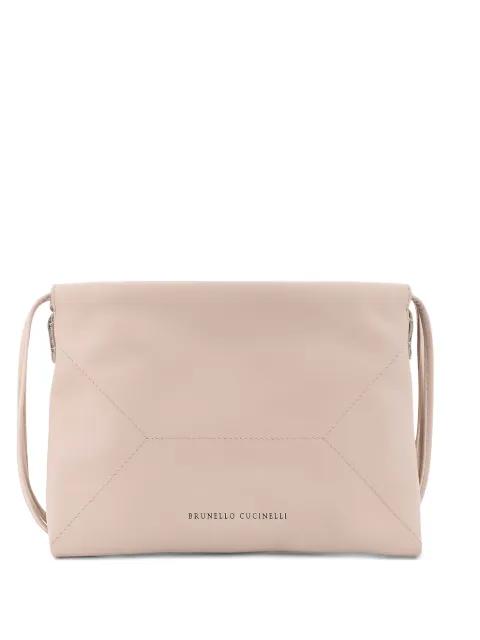 logo-lettering shoulder bag by BRUNELLO CUCINELLI