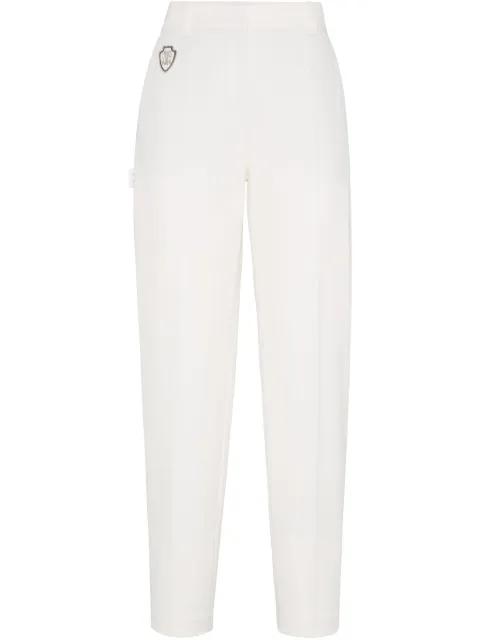 logo patch tailored trousers by BRUNELLO CUCINELLI
