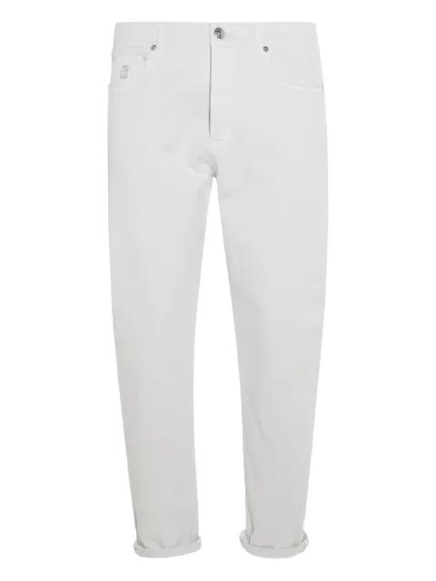 logo-patch tapered trousers by BRUNELLO CUCINELLI
