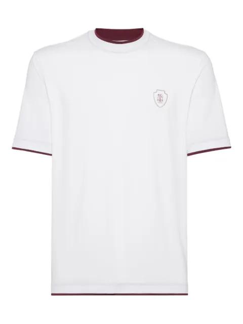 logo-plaque crew-neck T-shirt by BRUNELLO CUCINELLI