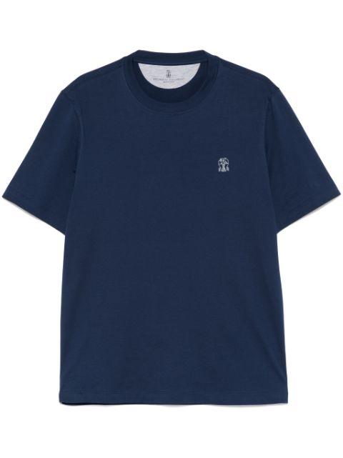 logo-print T-shirt by BRUNELLO CUCINELLI