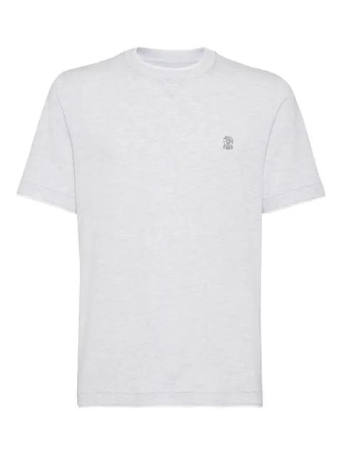logo-print T-shirt by BRUNELLO CUCINELLI
