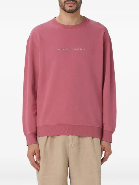 logo-print crew-neck sweater by BRUNELLO CUCINELLI