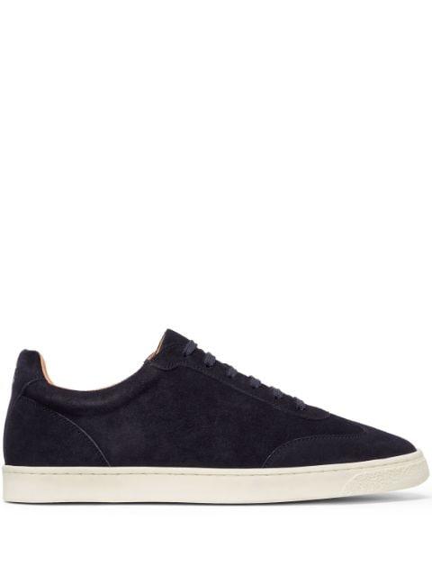 logo-print leather sneakers by BRUNELLO CUCINELLI