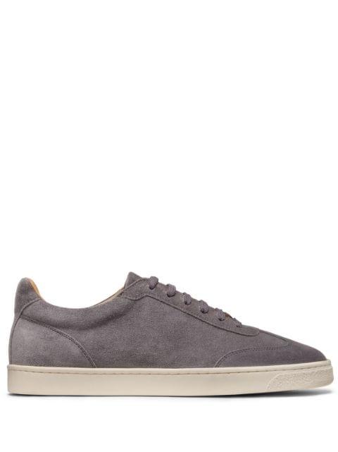 logo-print suede sneakers by BRUNELLO CUCINELLI