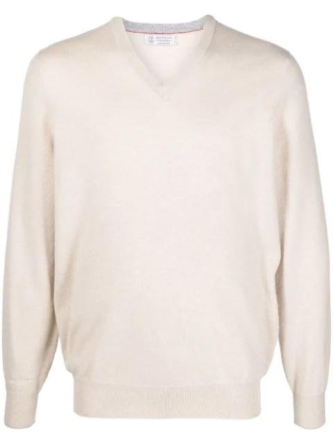 long-sleeve cashmere jumper by BRUNELLO CUCINELLI
