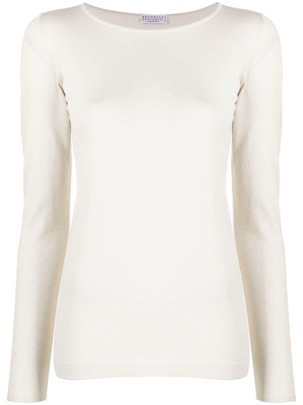 long-sleeve knitted top by BRUNELLO CUCINELLI