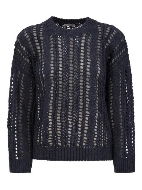long-sleeve open-work sweater by BRUNELLO CUCINELLI